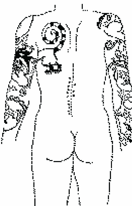 Tattoos on the back of Scythian mummy from 500 BC